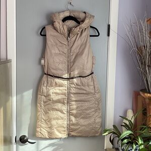 S max mara Beige Puffer Vest; size 38